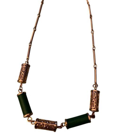 SARAH Co. by Sarah Coventry Jade Garden Gold Chocker - Picture 1 of 7